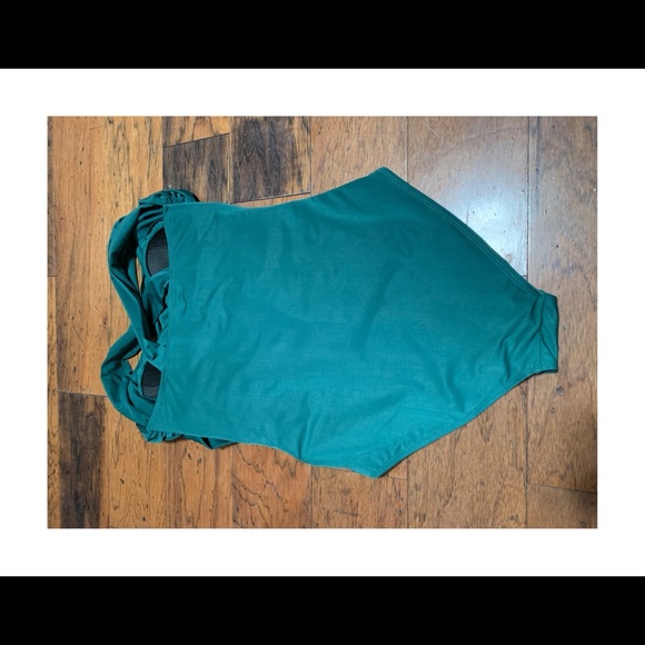 Lookout Store Cross Draped Maillot Swimsuit Size10 - Picture 2 of 3